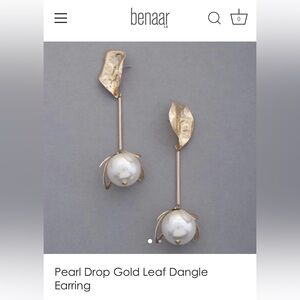 Long pearl drop earrings Benaar LA